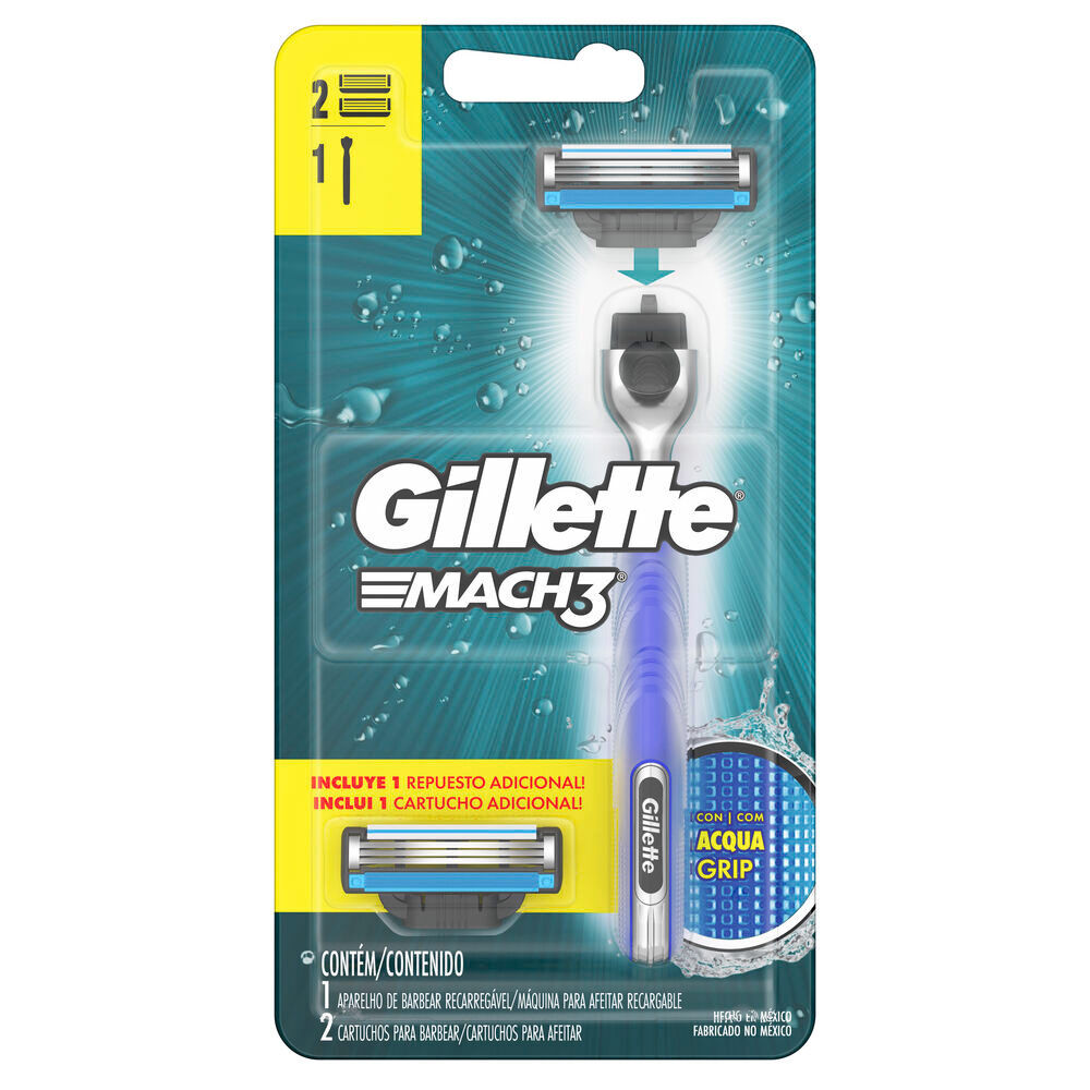 Máquina Afeitar+2 Repuestos Gillette Sobre X 1 Mach3
