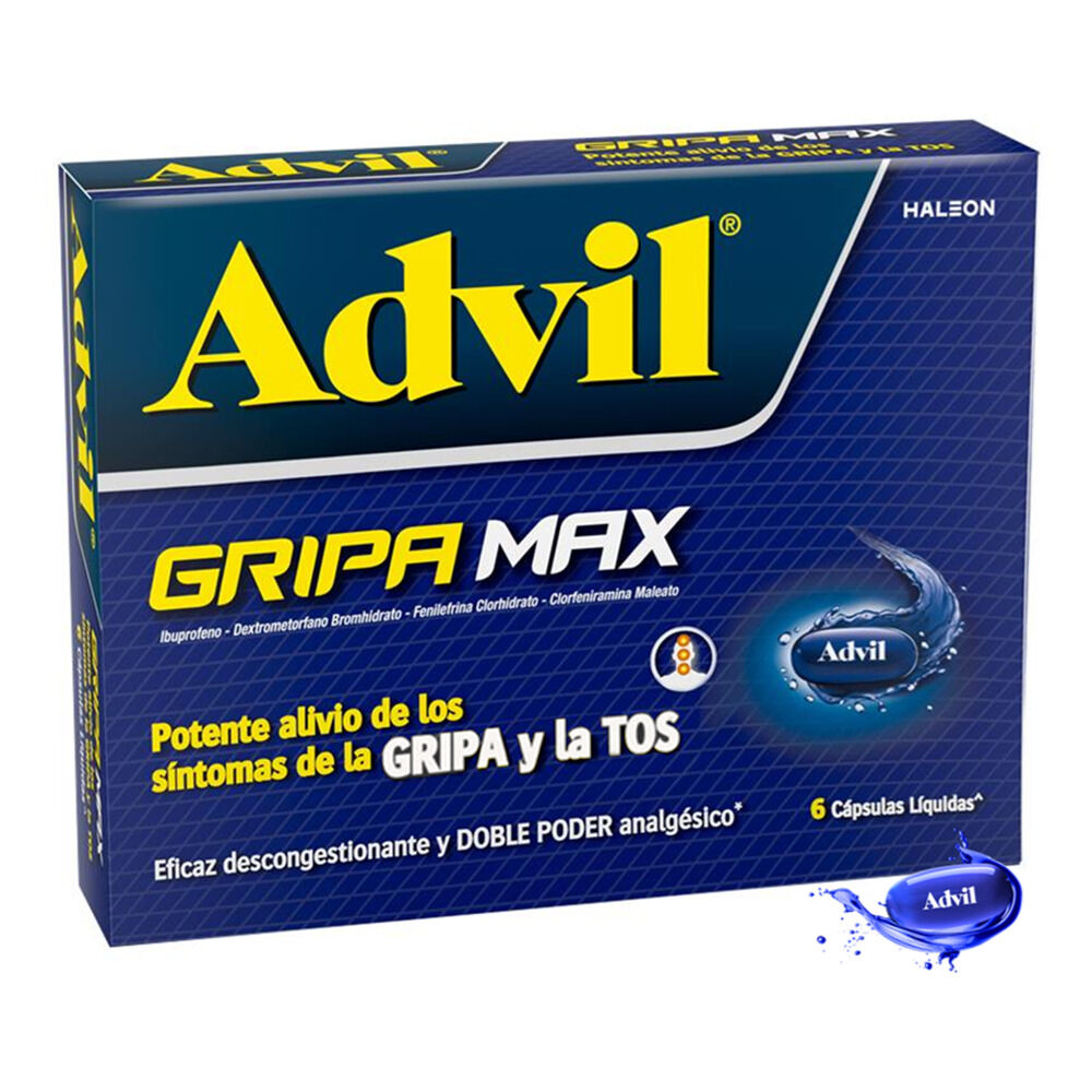 Advil Gripa Max (4+30+10+400)Mg Capsula Blanda Caja por 6