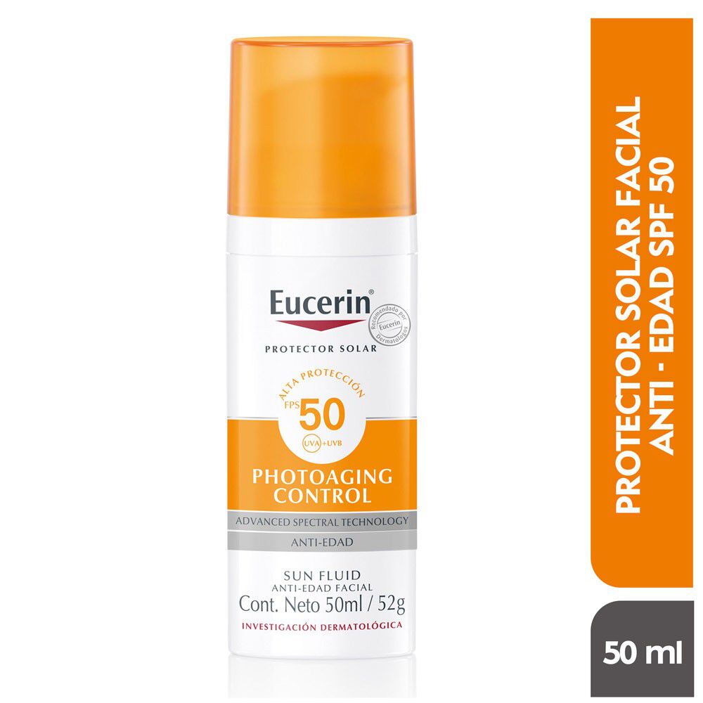 Protector Solar Facial Antiedad Eucerin FPS 50 Frasco 50ml