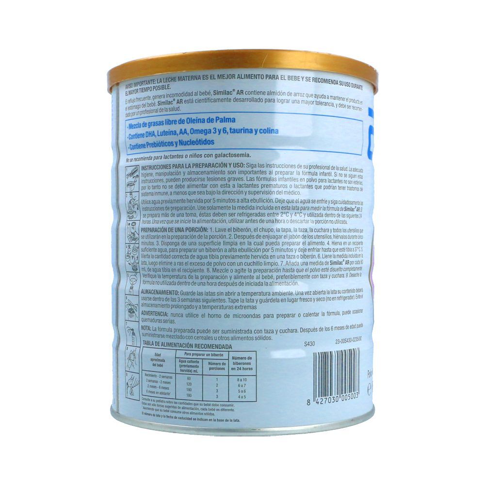 Similac Antireflujo Tarro X 850Gr