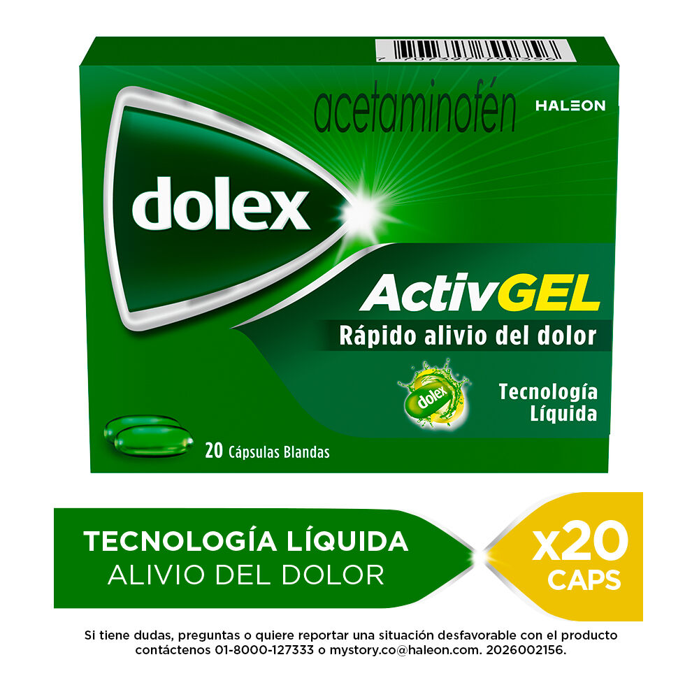 Dolex Activgel Cápsulas Líquidas 500Mg Caja X 20