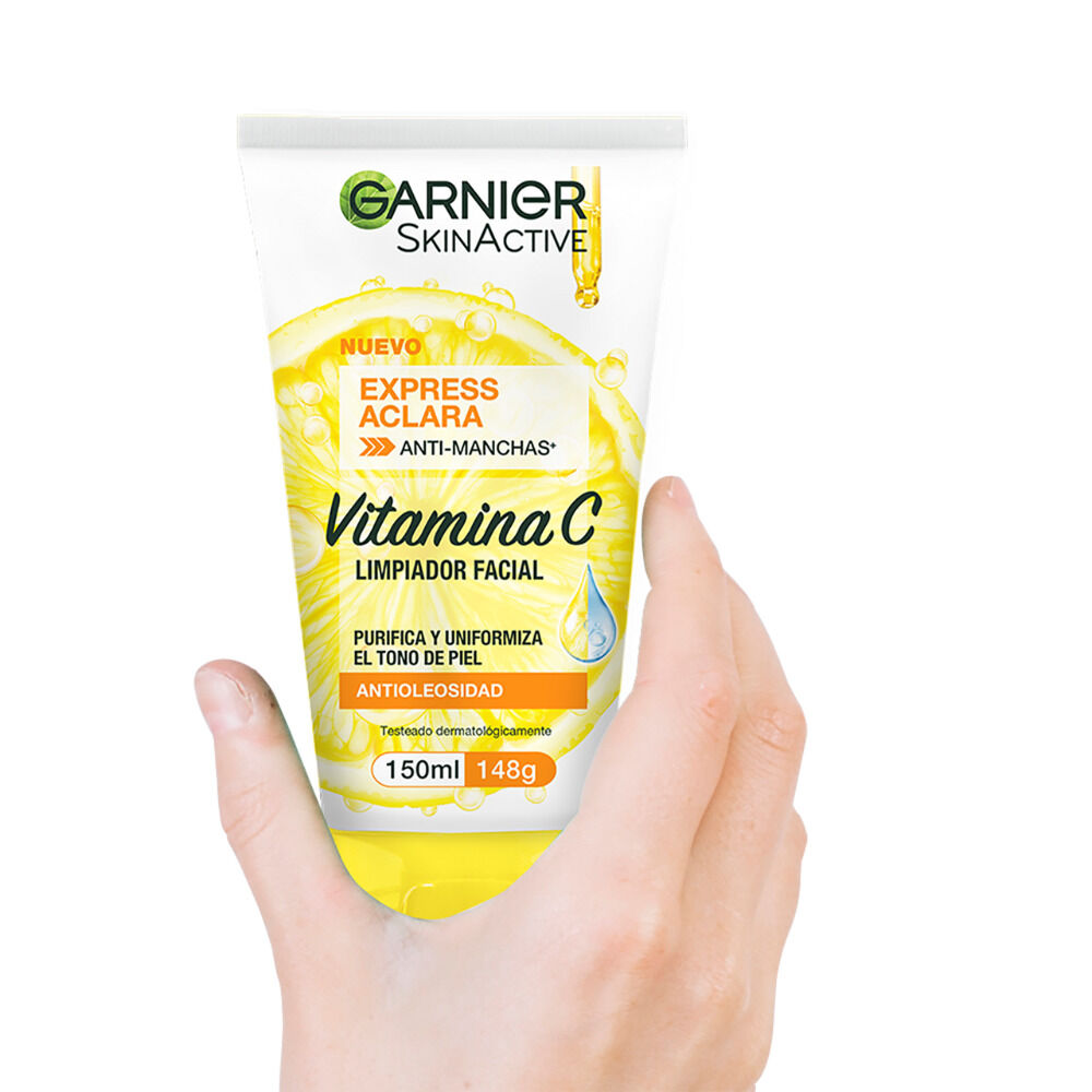 Limpiador-Facial-Garnier-Skin-Active-Express-Aclara-Tubo-X-150Ml-Tono-Uniforme-imagen-4
