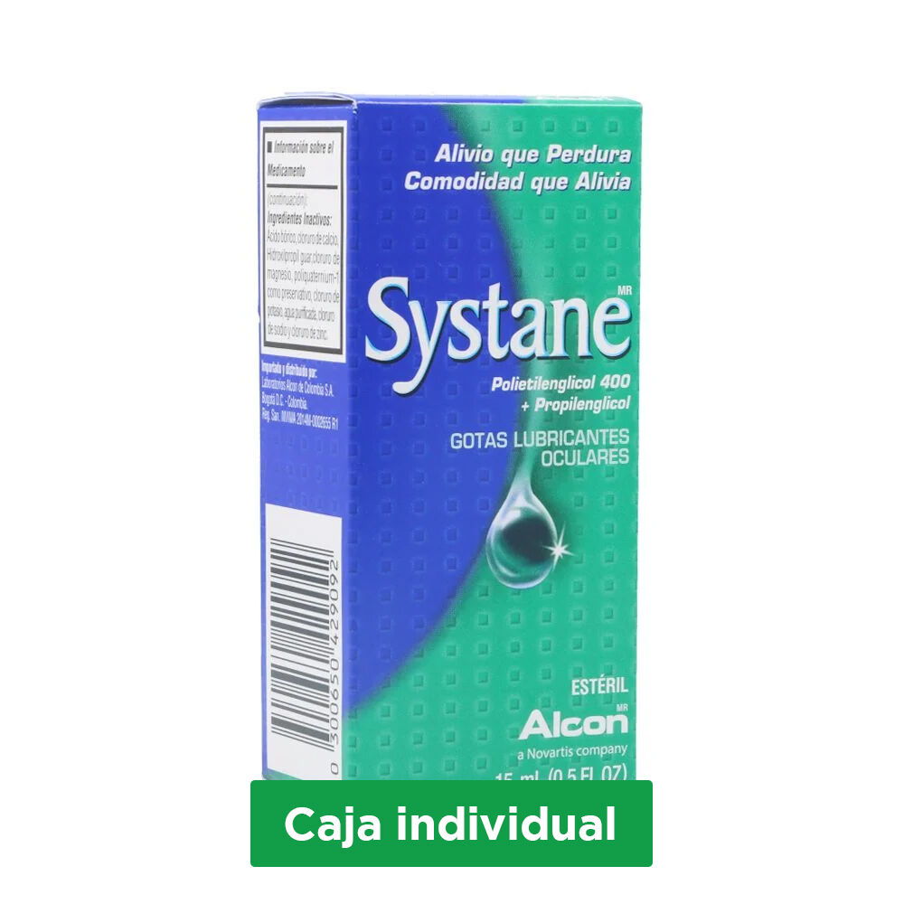 Systane Gotas Lubricantes Oculares Solución Oftálmica (3Mg+4Mg) Frasco X 15 mL