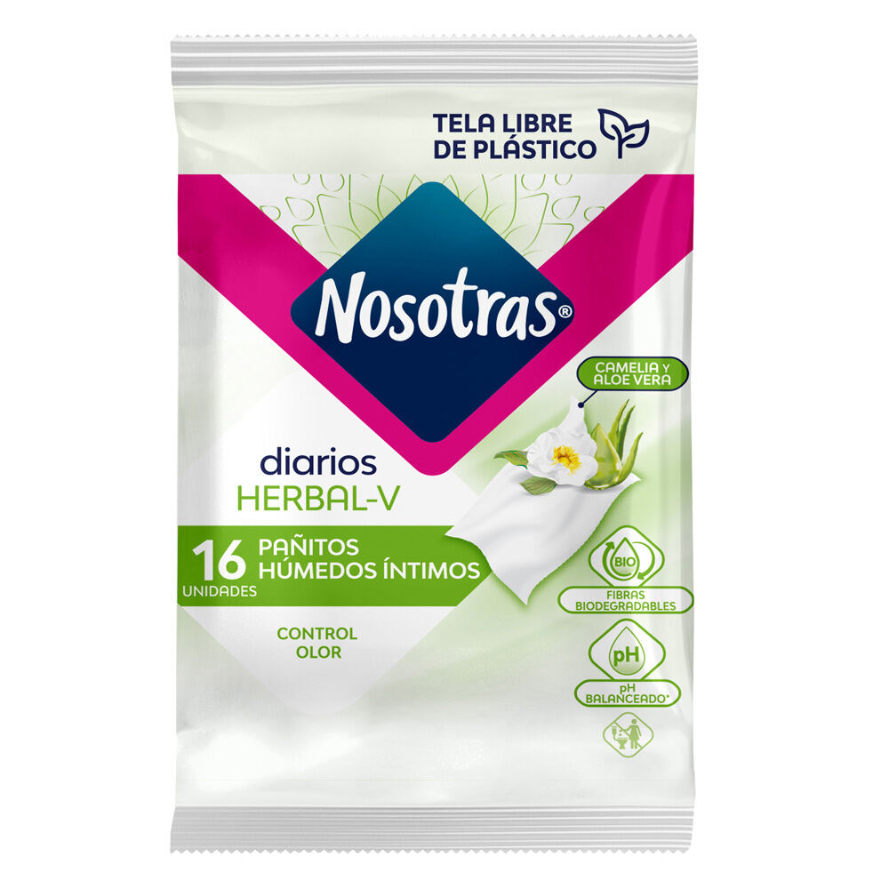 Pañitos Húmedos Íntimos Nosotras Natural Paquete X 16