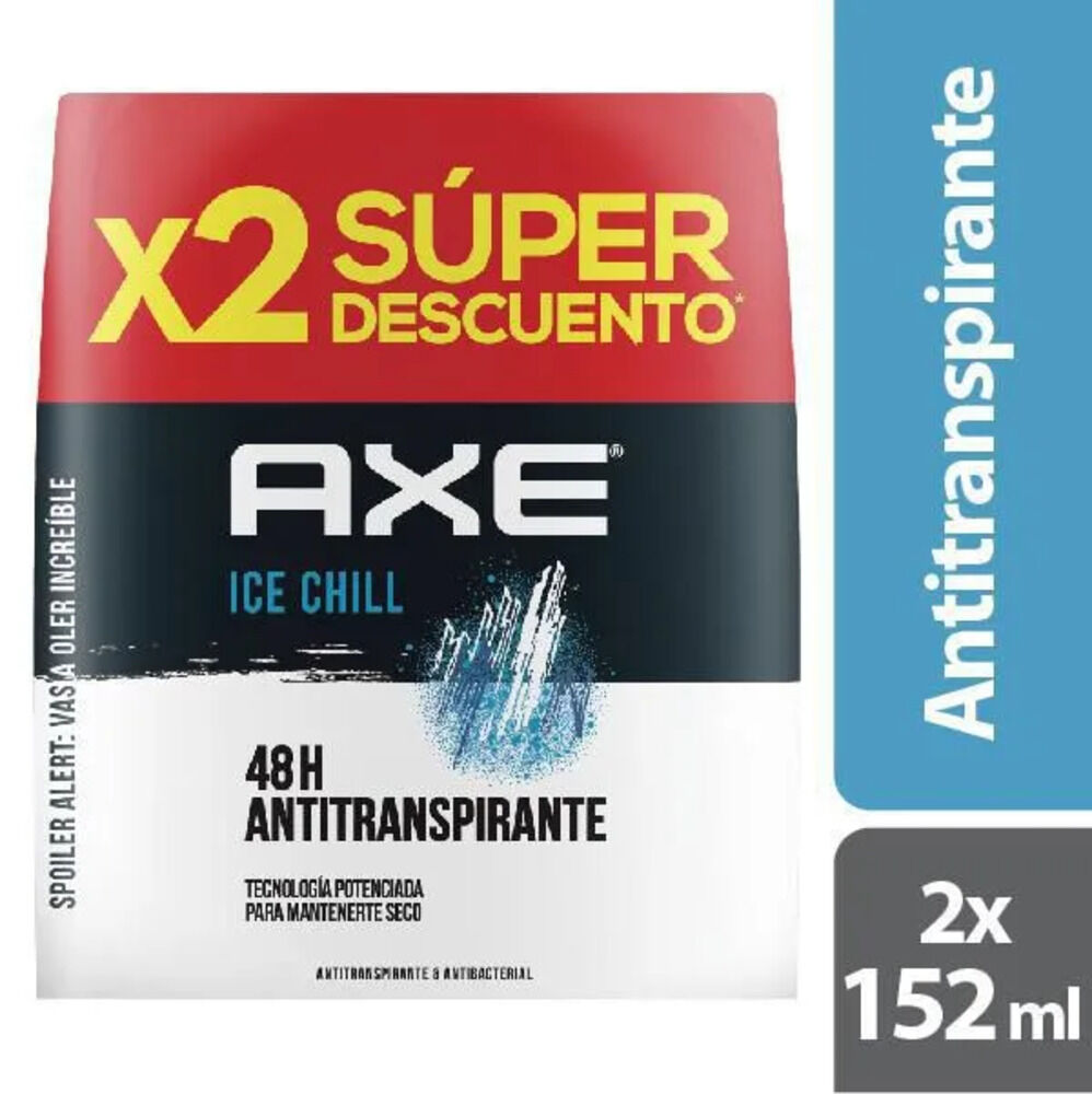 Promo Desodorante Axe Ice Chill Paquete X 2 Frasco X 152Ml