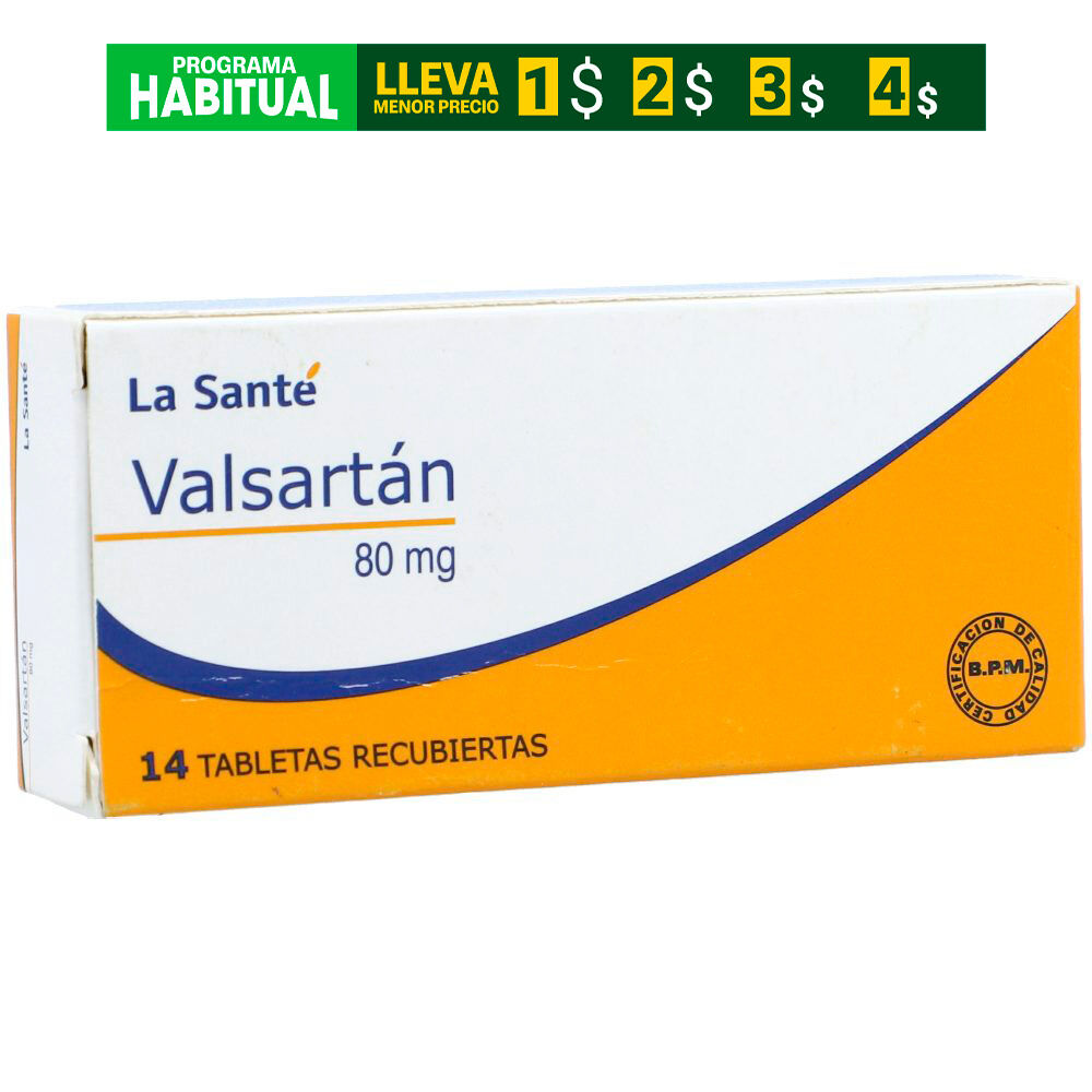 Valsart&aacute;n-Tabletas-Recubiertas-80Mg-Caja-X-14-imagen