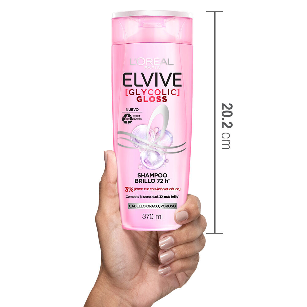 Shampoo-Loreal-Paris-Elvive-Glycolic-Gloss-3%-Brillo-72H-Frasco-X-370Ml-imagen-3