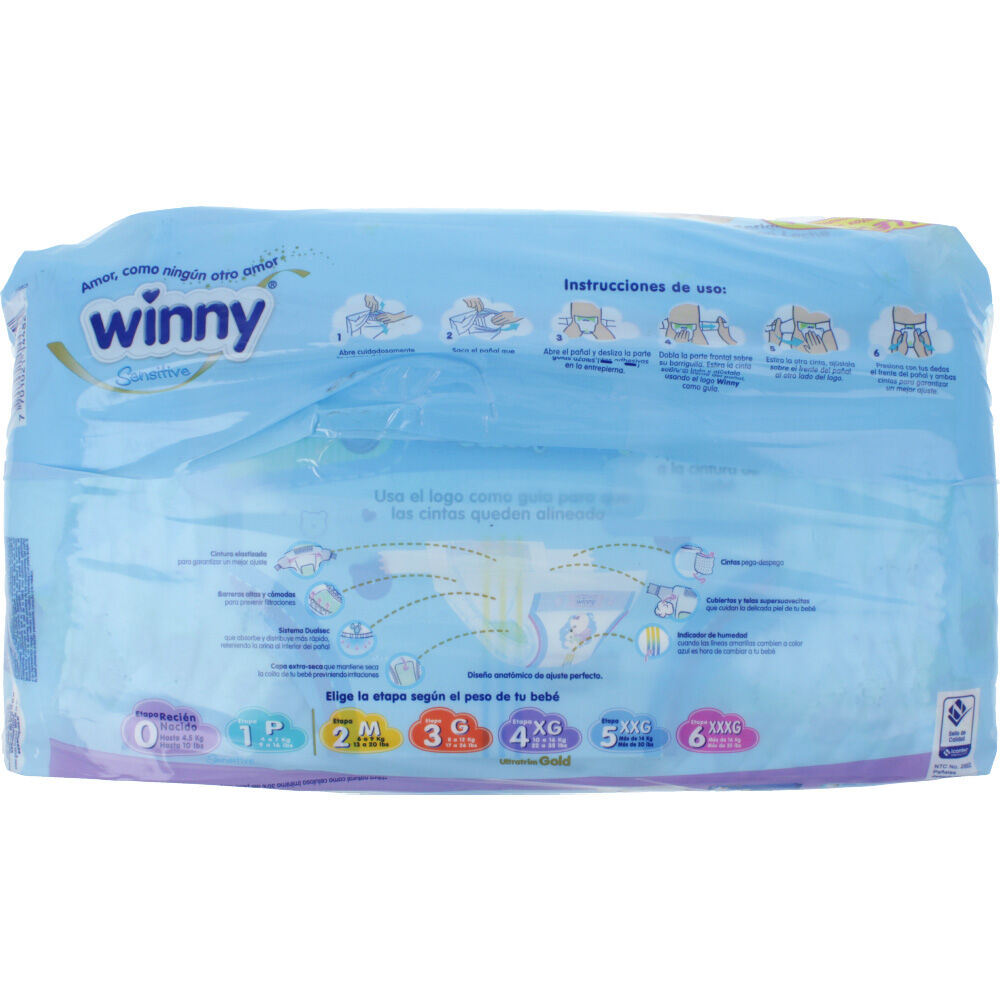 Pañales-Winny-Sensitive-Etapa-0-Paquete-X-30-+-Toallitas-Humedas-x-20-imagen-2