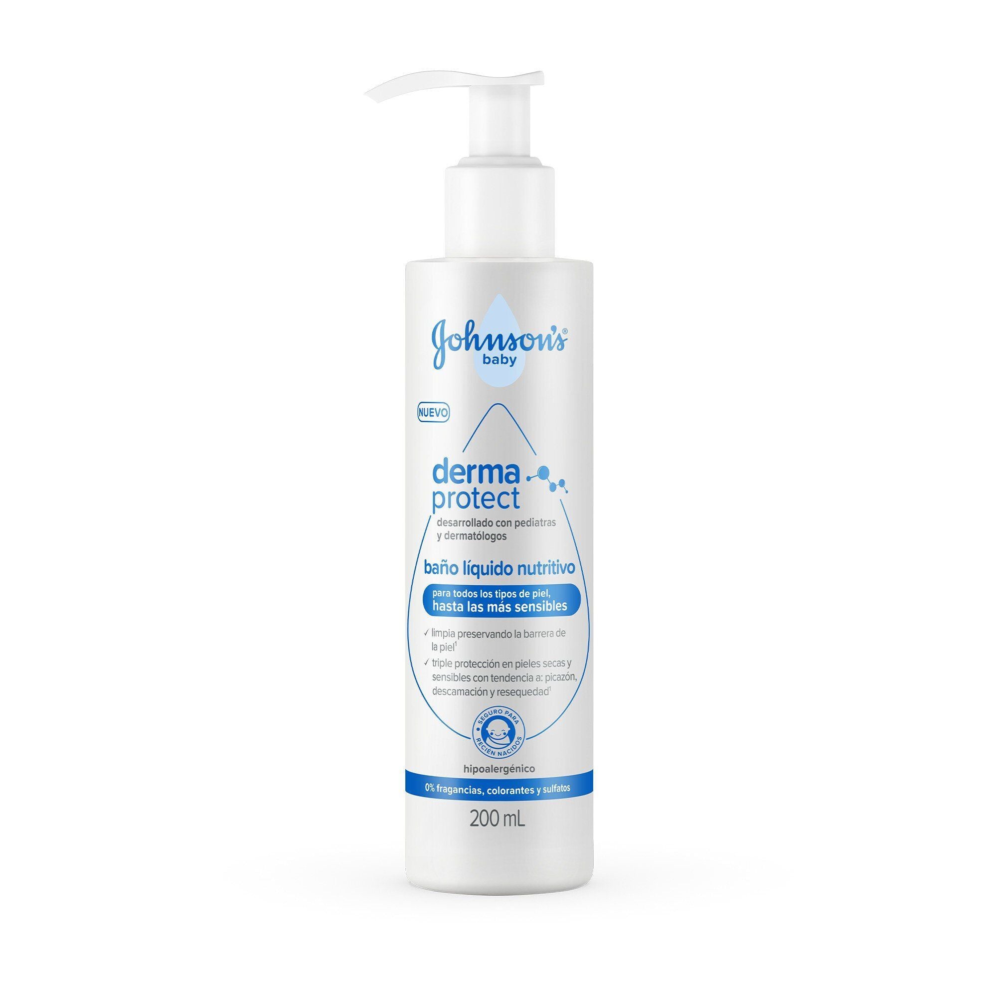 Bano Liquido Nutritivo Johnson S Baby Derma Protect Frasco 200Ml
