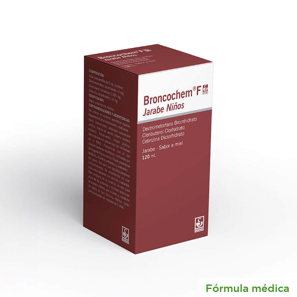 Broncochem F Niños (1.8+0.005+10)Mg/5Ml(0.036+0.0 Jarabe Frasco X 120Ml