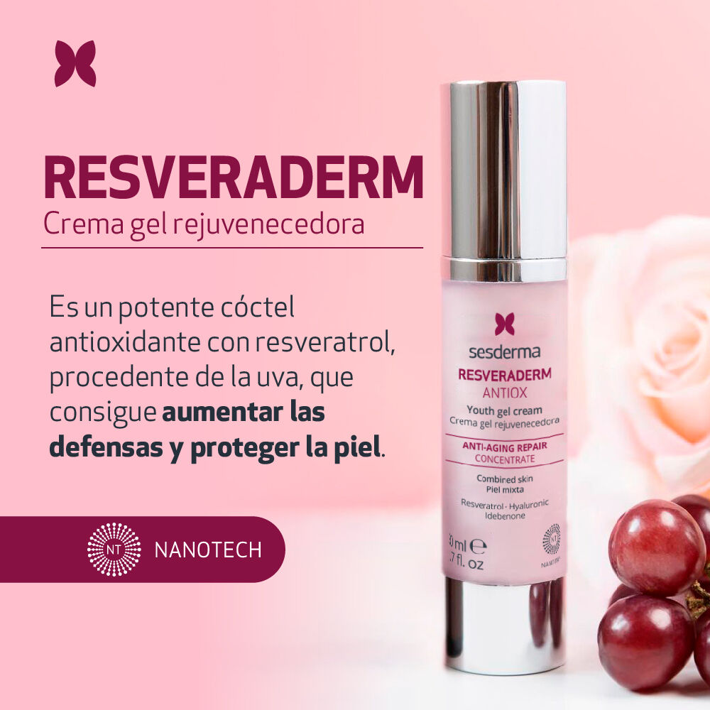 Crema-Gel-Rejuvenecedor-Sesderma-Resveraderm-Antiox-Frasco-50Ml-imagen-2