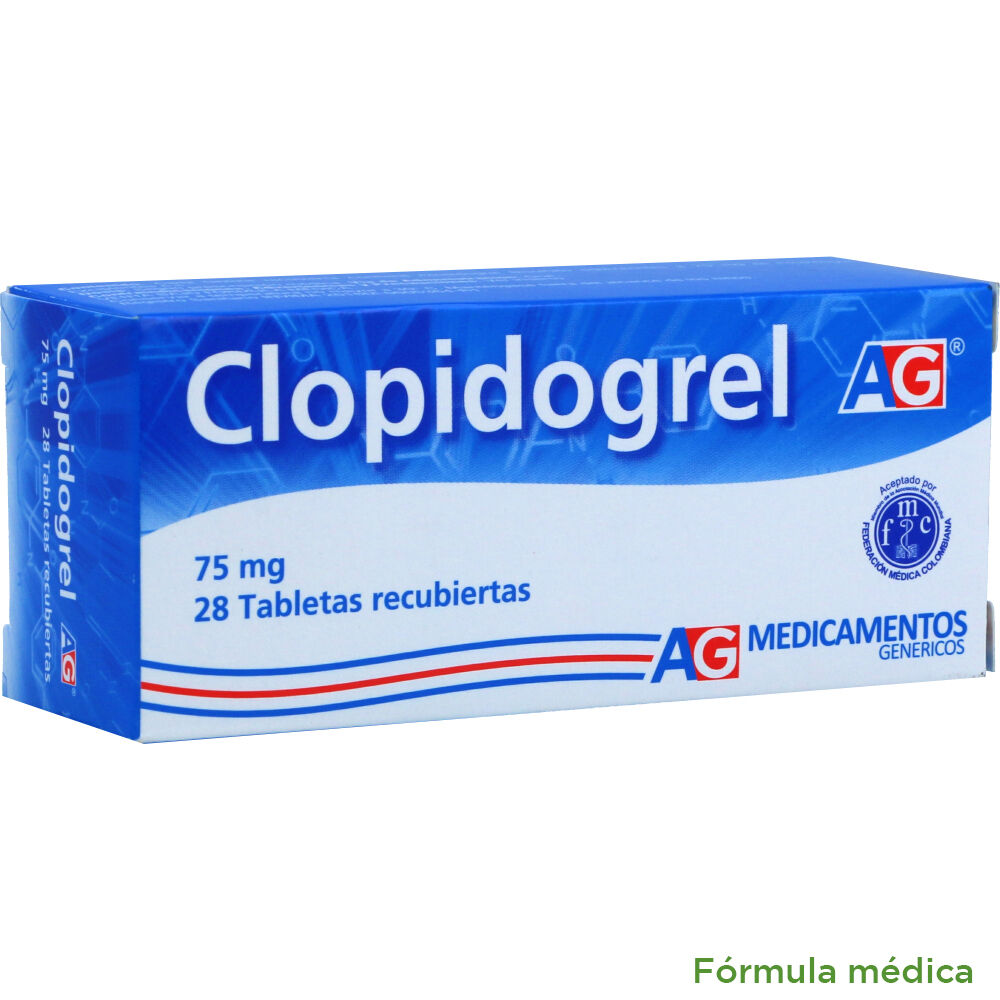 Clopidogrel Tabletas Recubiertas 75Mg Caja X 28