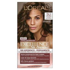 Tinte-Capilar-Loreal-Paris-5U-Excellence-Sin-Amoniaco-Tubo-por-45Gr-Castano-Claro-imagen