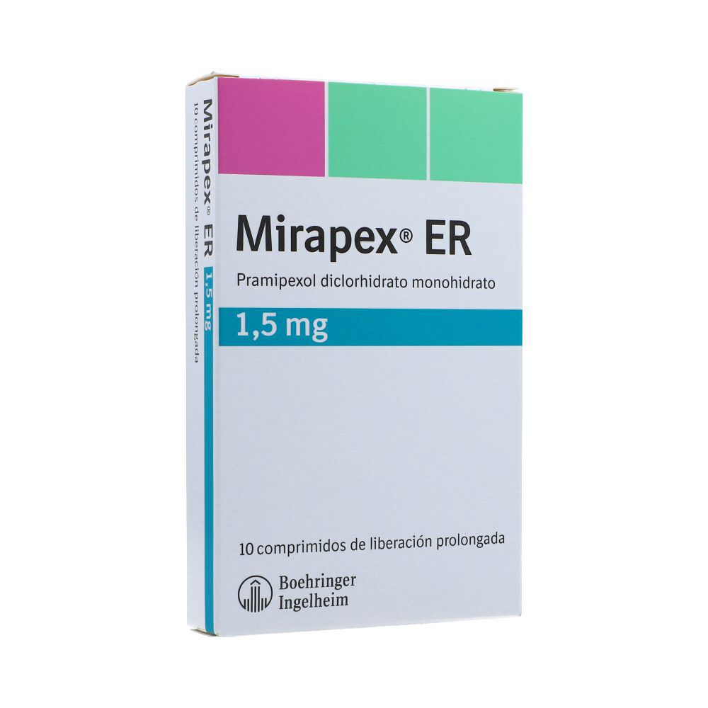 Mirapex Er 1.5Mg Caja X 10 Tabletas Liberación Prolongada