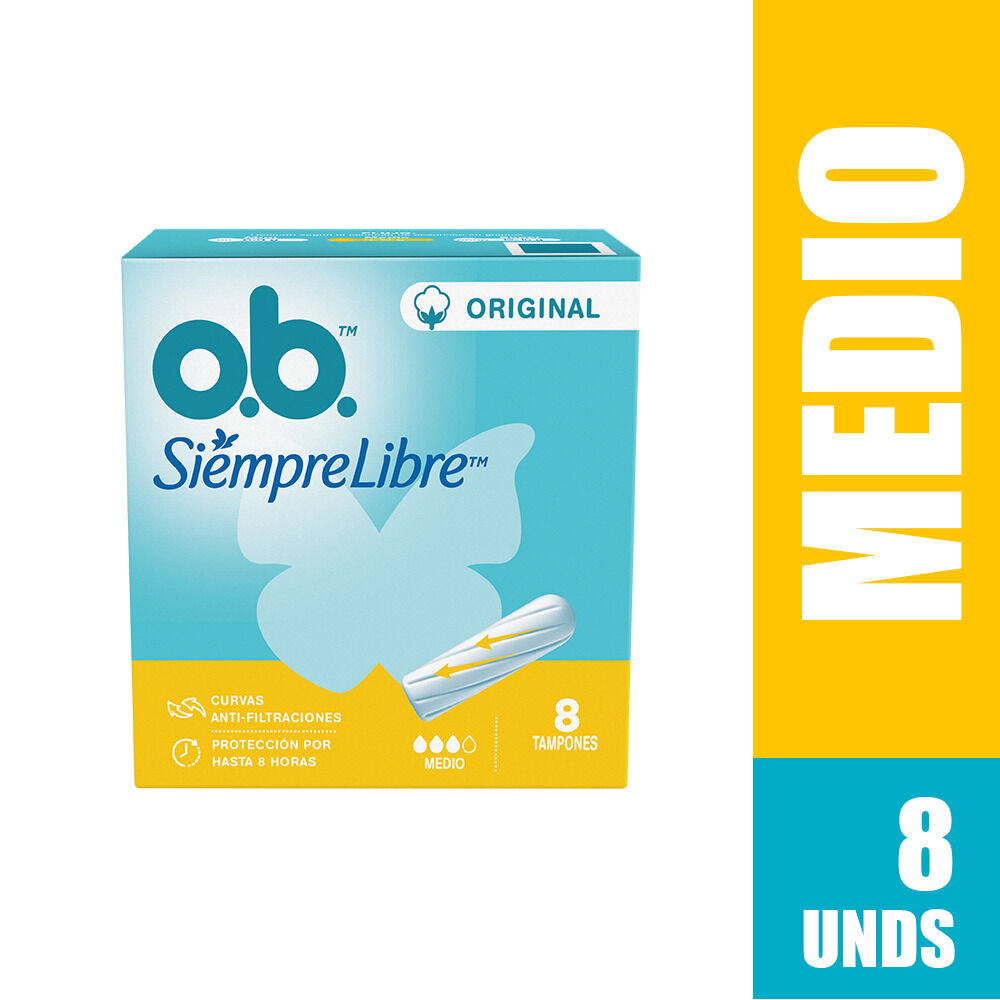 Tampon-Absorbente-Medio-Ob-Siempre-Libre-Caja-X-8-imagen-1