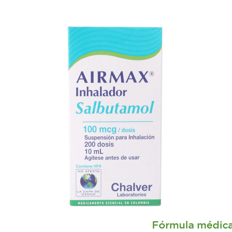 Airmax 100Mcg/Dosis Suspension Inhalador Oral Frasco X 200Dosis