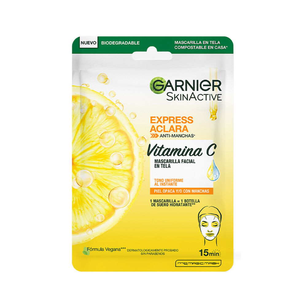 Mascarilla-Facial-En-Tela-Express-Aclara-Garnier-Skinactive-Vitamina-C-+-Limon-Sobre-X-28Gr-imagen-2
