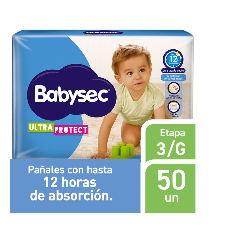 Pañales Babysec Ultraproctect Paquete Por 50 Etapa 3 G