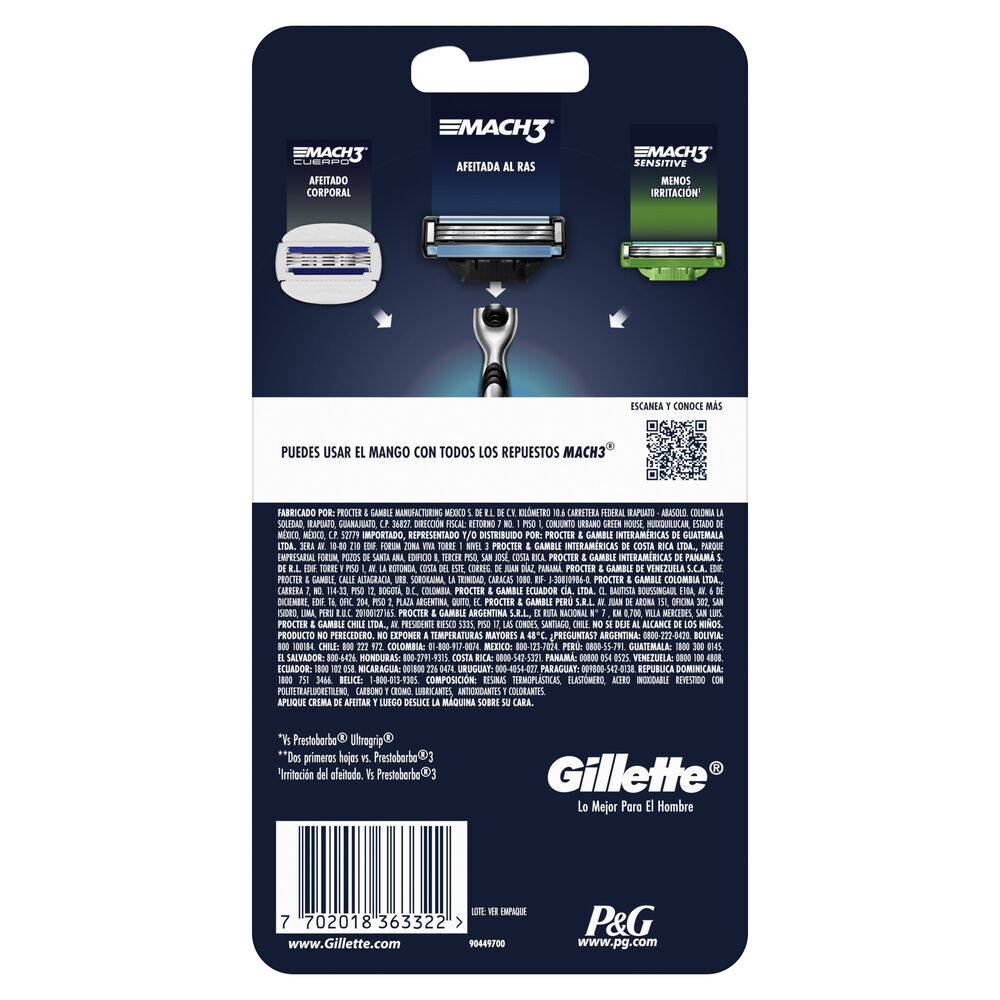 Maquina-Afeitar+Repuesto-Gillette-Sobre-X-1-Mach3-imagen-5