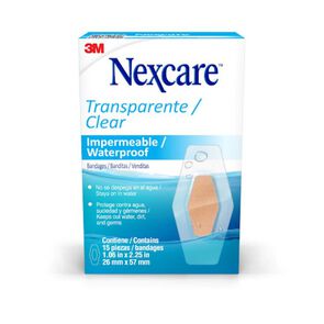 Banditas-Venditas-Impermeable-Caja-X-15-3M-Nexcare-26Mm-X-57Mm-Transparente-imagen