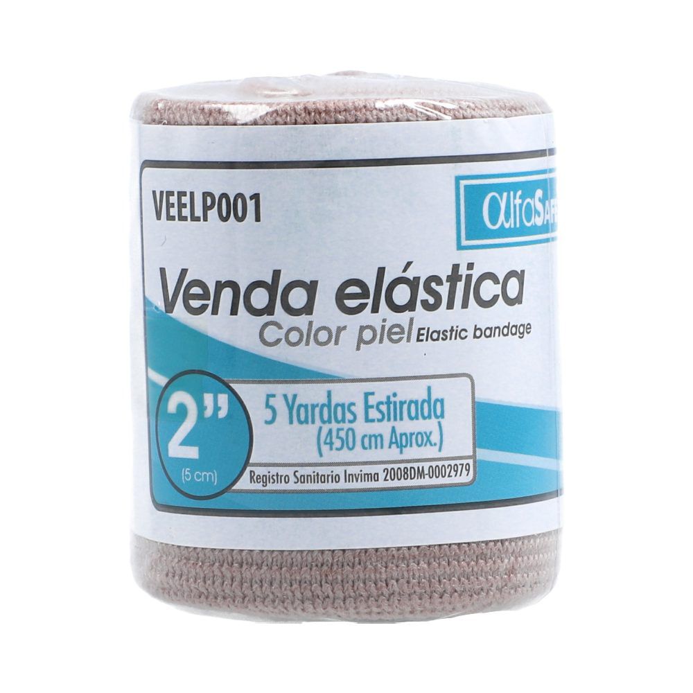 Venda Elastica Color Piel Rollo X 2 Pulg X 5Yd Ref Veelp001