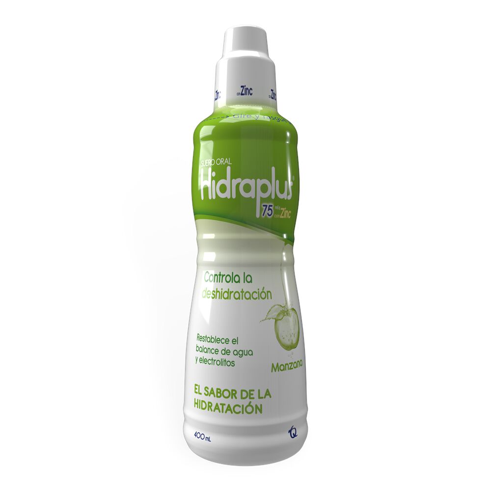 Hidraplus Zinc 75Meq(Na)/L Solucion Oral Frasco por 400Ml Manzana