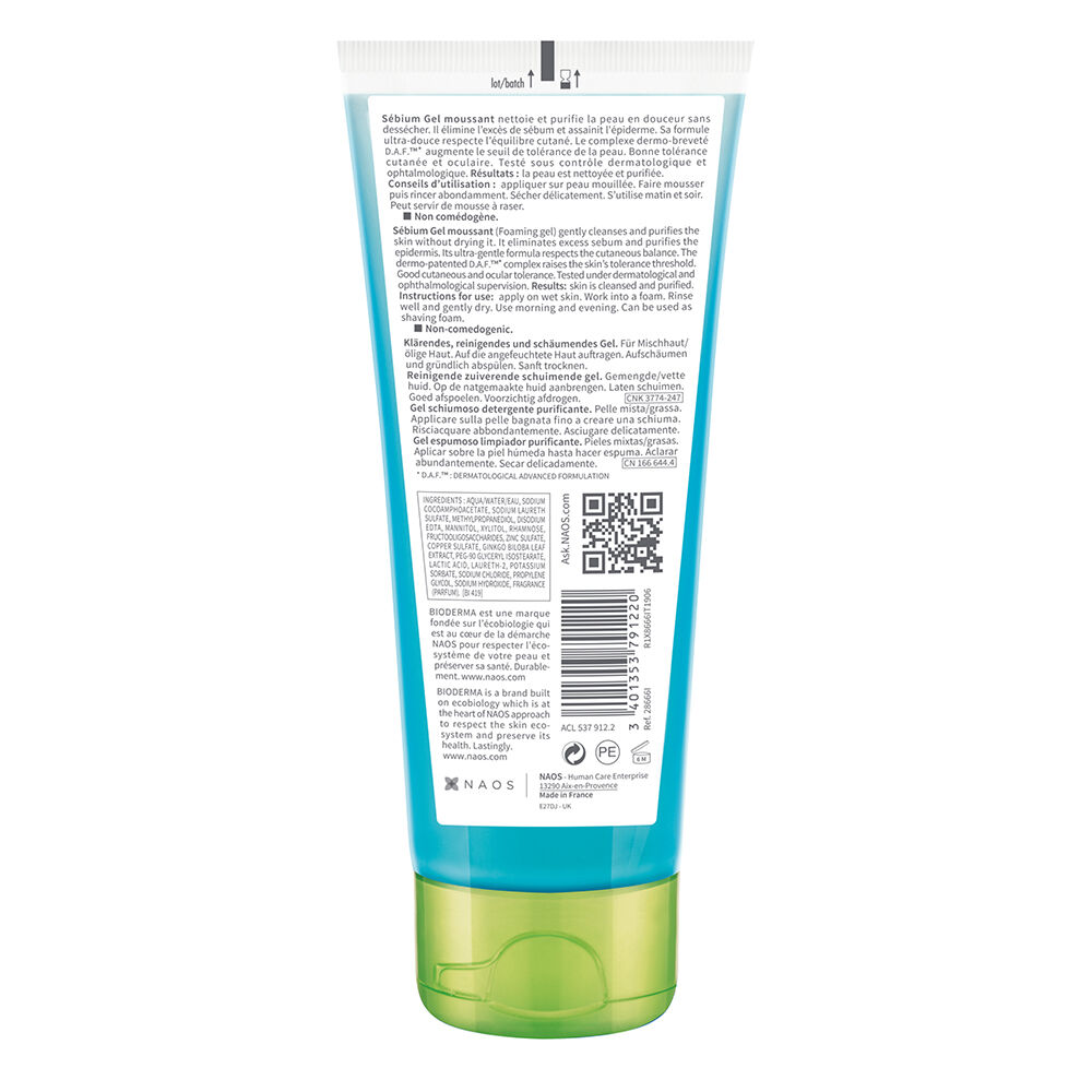 Sebiun-Gel-Moussant-Bioderma-Frasco-X-100Ml-imagen-3