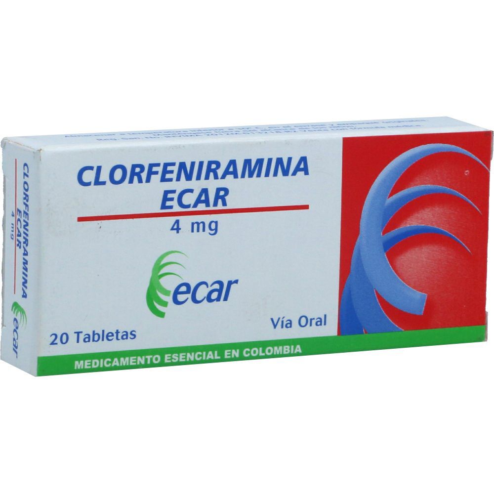 Clorfeniramina-Ecar-Tabletas-4Mg-Caja-X-20-imagen