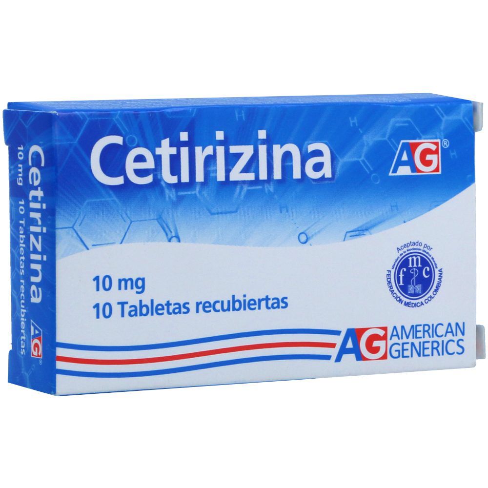 Cetirizina American Generics 10Mg Caja X 10 Tabletas Recubiertas