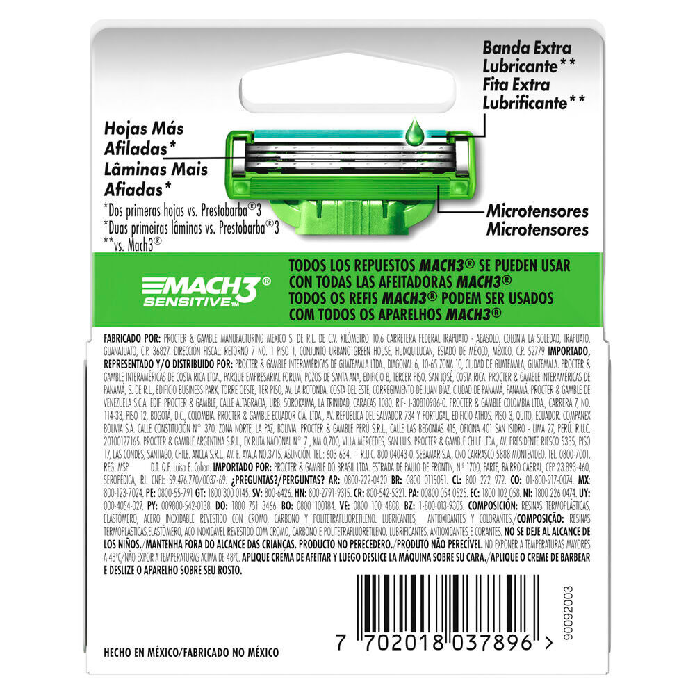Gillette-Mach-3-Sensitive-Respuesto-Sobre-X-4-imagen-2