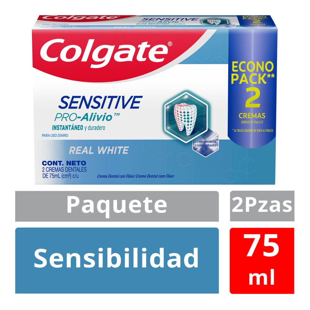Crema Dental Colgate Sensitive Proalivio Caja 2 Tubo 75 Ml