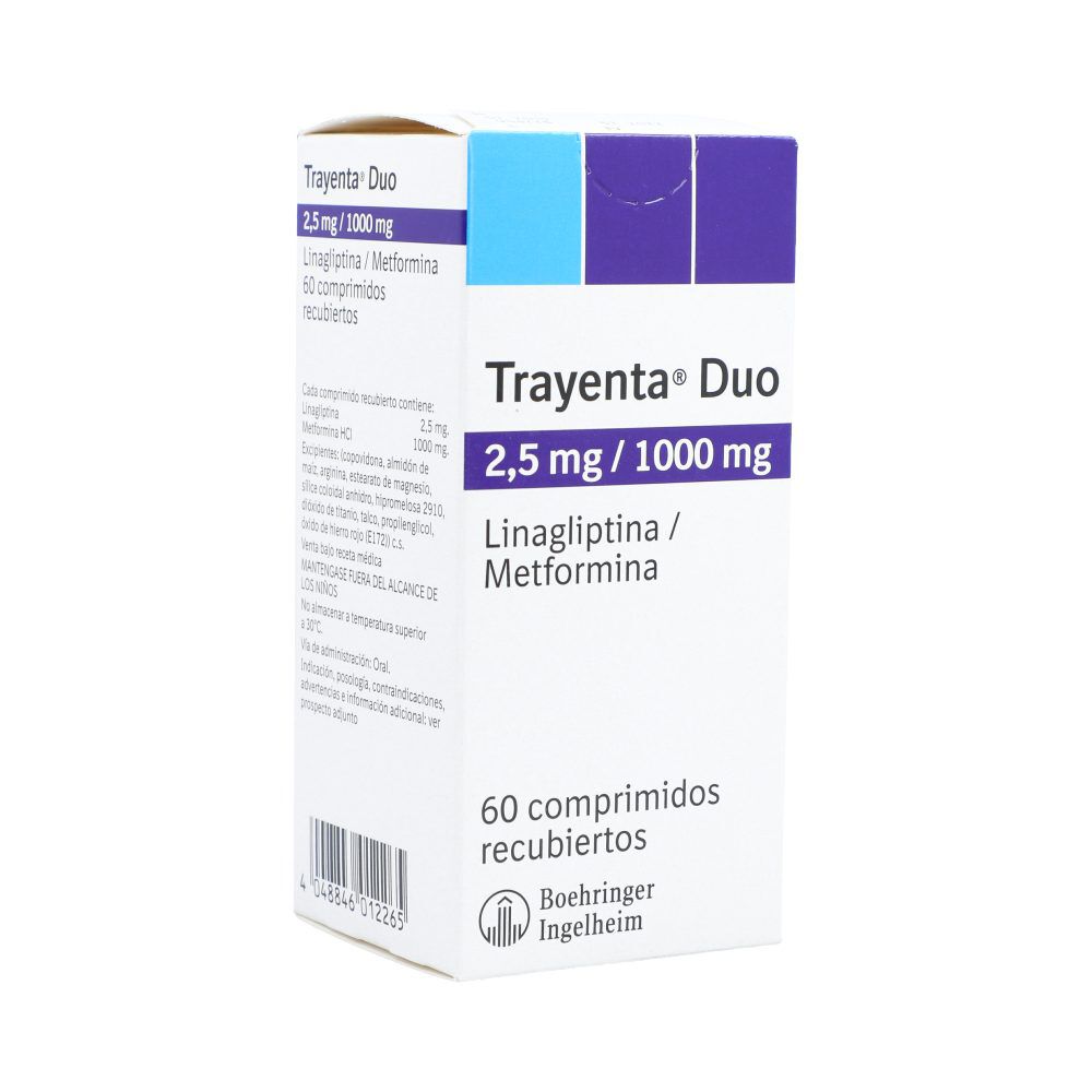 Trayenta Duo 2.5/1000 Mg Frasco X 60 Tabletas Recubiertas