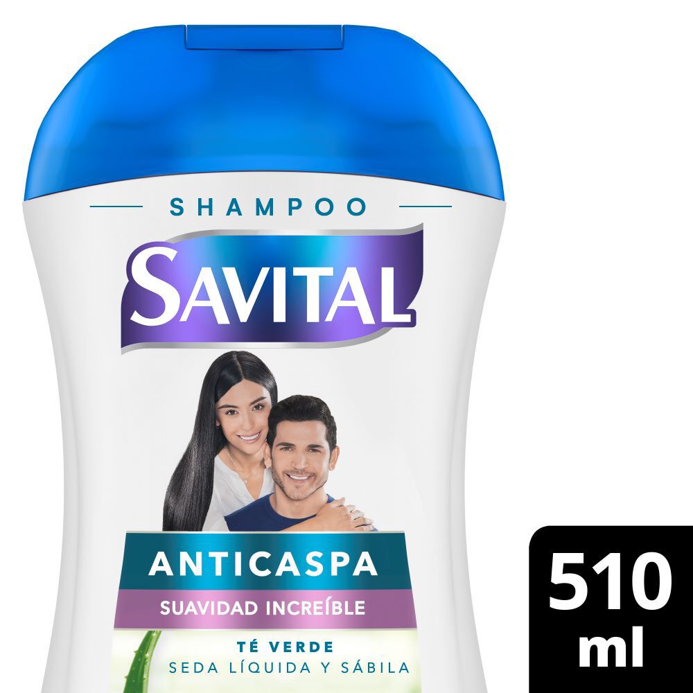 Shampoo-Anticaspa-Te-Verde-Seda-Liquida-Y-Sabila-Savital-Frasco-X-510Ml-imagen-2