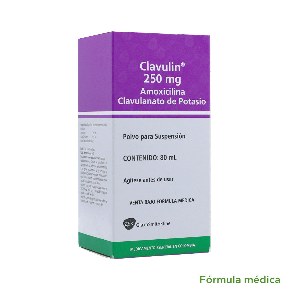 Clavulin (250Mg+62.5Mg)/5mL Polvo Suspensión Oral Frasco X 80mL
