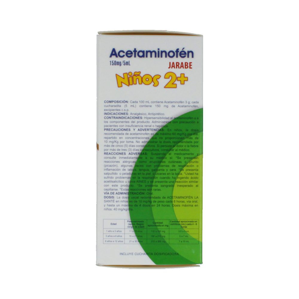 Acetaminofén 150Mg/5mL Jarabe La Santé Frasco X 90mL Cereza