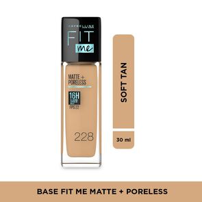 Base-Liquida-Maybelline-228-Fit-Me-Matte+Poreless-Fps22-Frasco-por-30Ml-imagen