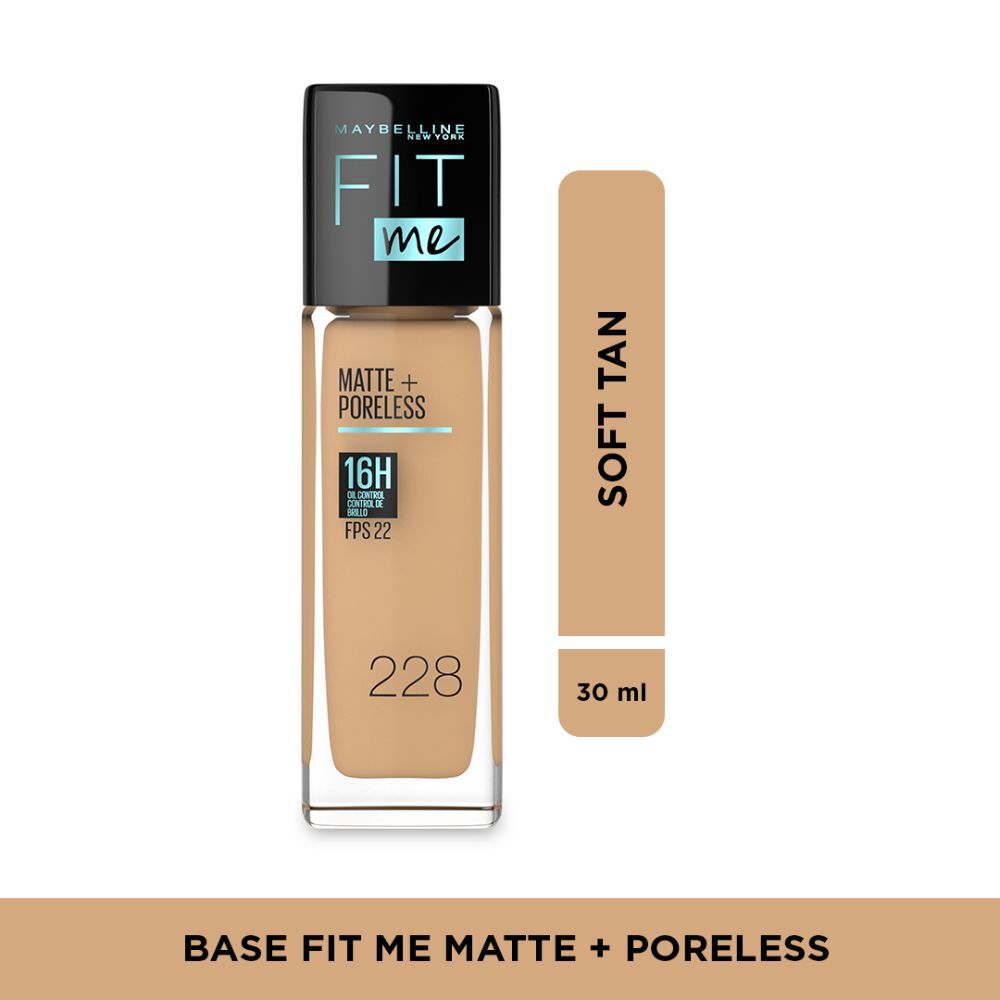 Base-Liquida-Maybelline-228-Fit-Me-Matte+Poreless-Fps22-Frasco-por-30Ml-imagen-1
