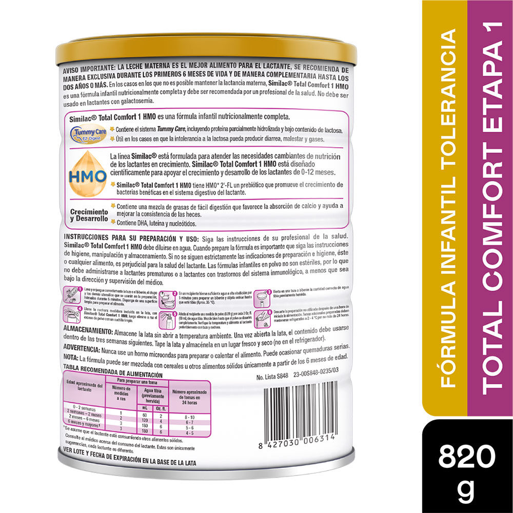 Formula-Infantil-Similac-Total-Comfort-Etapa-1-Polvo-820-gr-imagen-2