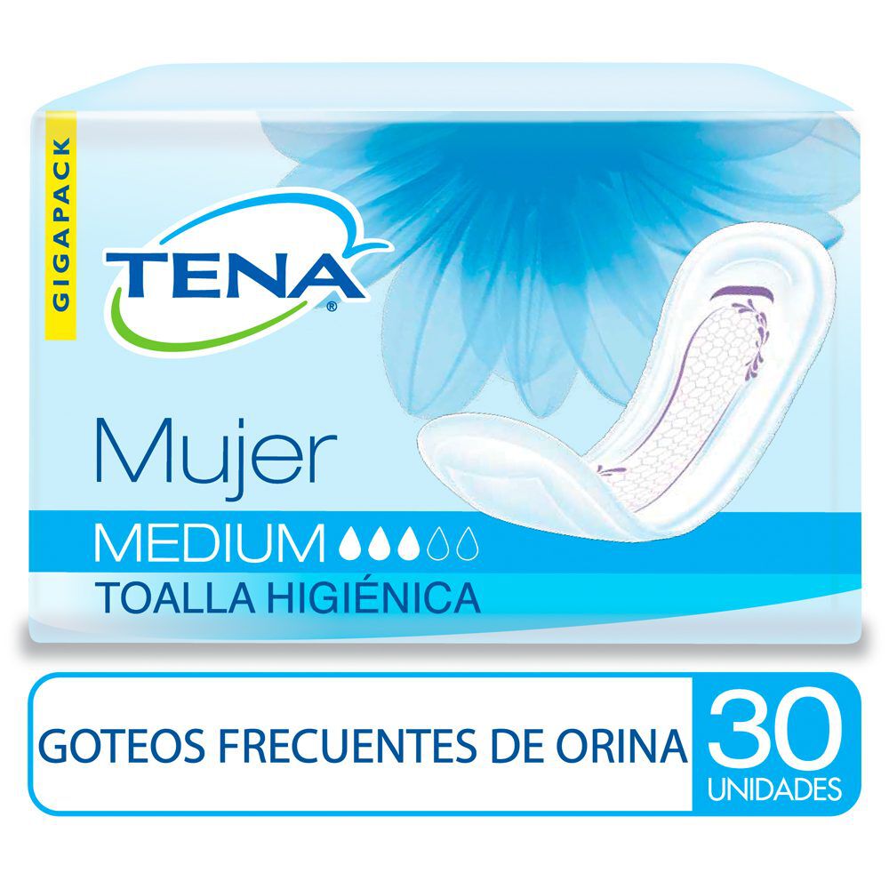 Toallas Mujer Medium Tena Paquete X 30 0235