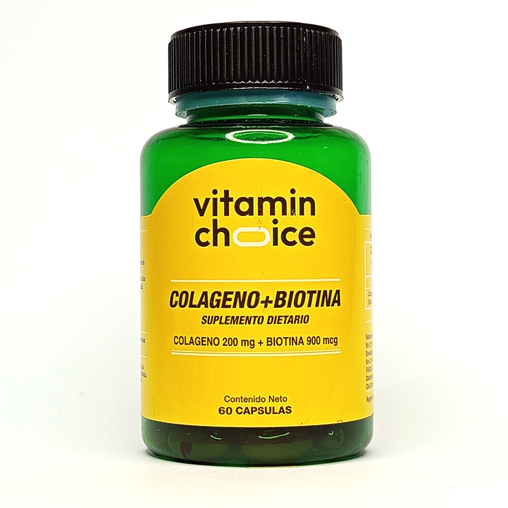 Suplemento-Dietario-Vitamin-Choice-Colageno-+-Biotina-200Mg+900Mcg-Capsulas-Frasco-X-60-imagen-1