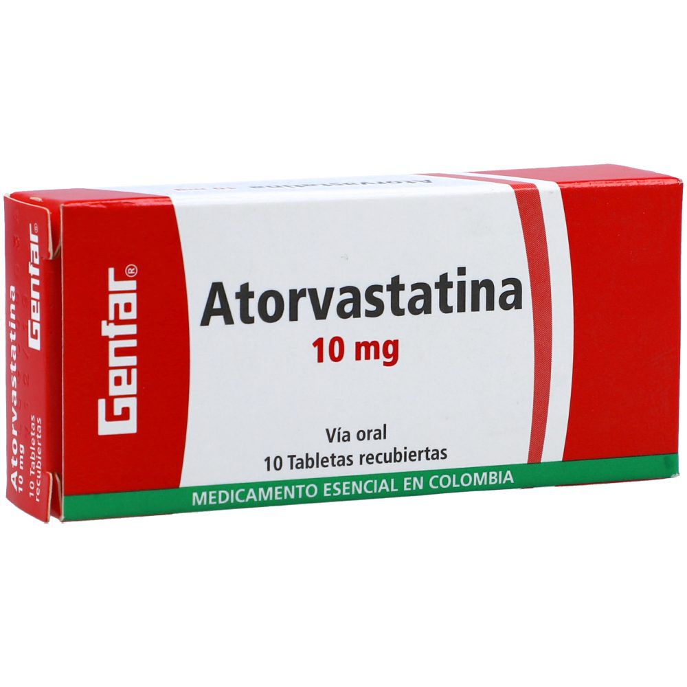 Atorvastatina Tabletas Recubiertas 10Mg Caja X 10