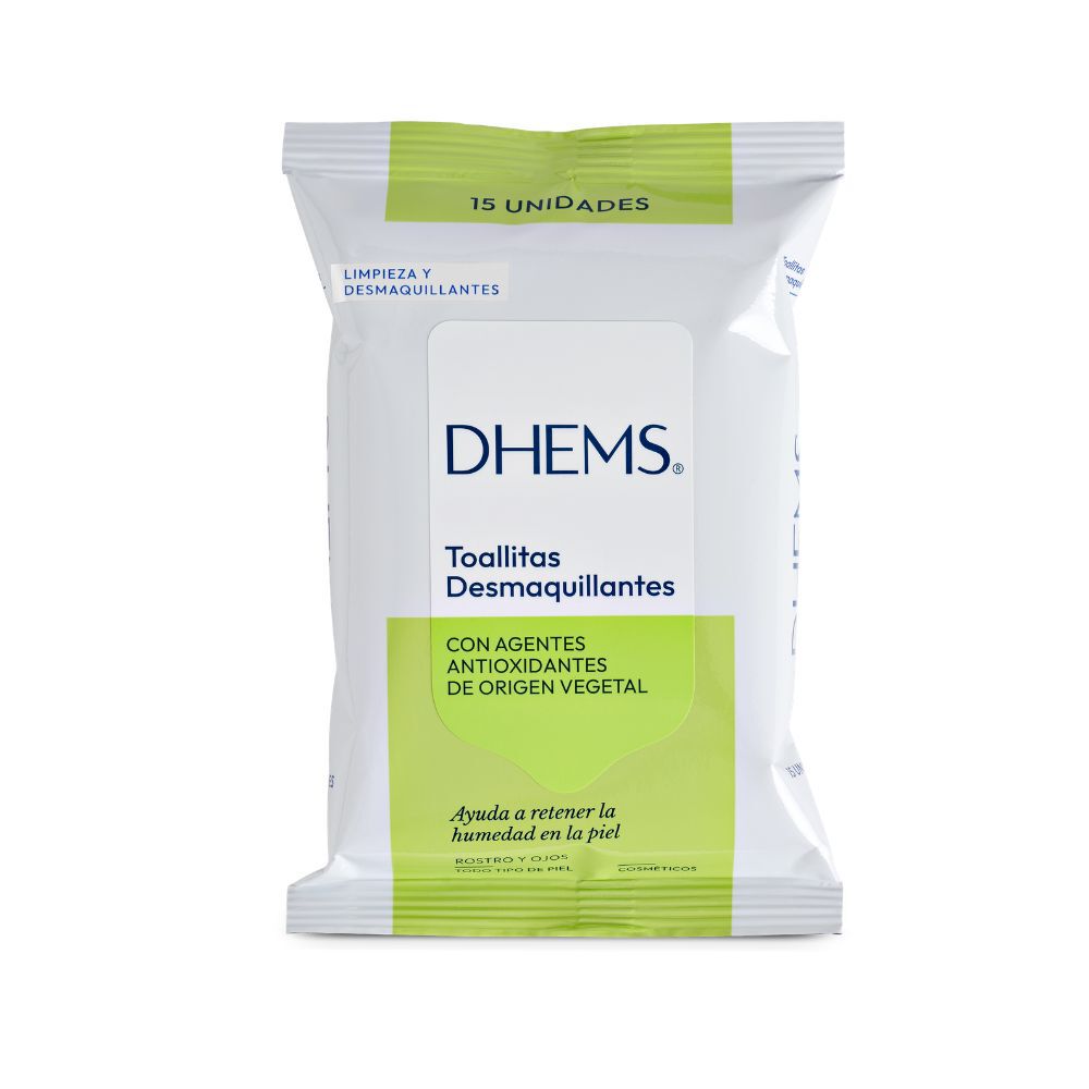Toallitas-Desmaquillantes-Con-Agentes-Antioxidantes-Dhems-Caja-X-2-Sobres-X-15-Unidades-imagen-1