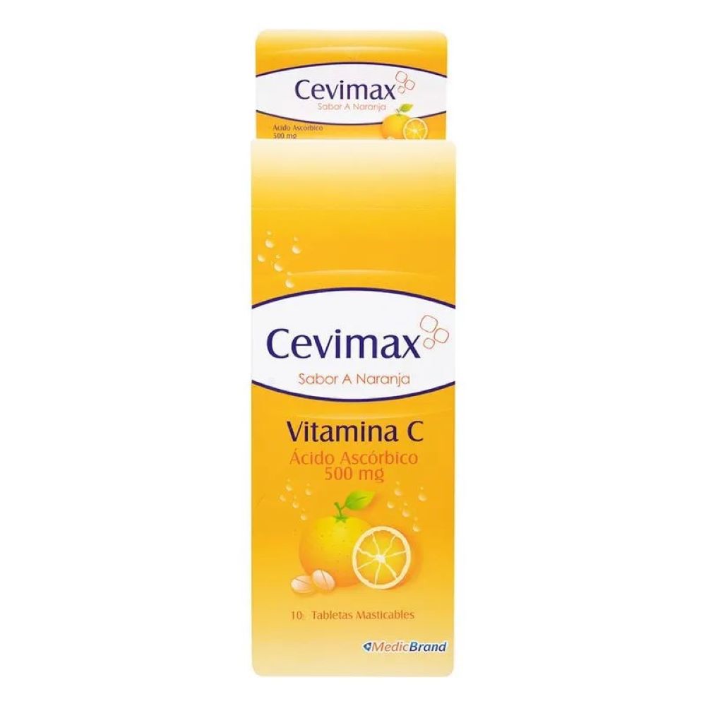 Cevimax 500Mg Tabletas Masticables blister Naranja