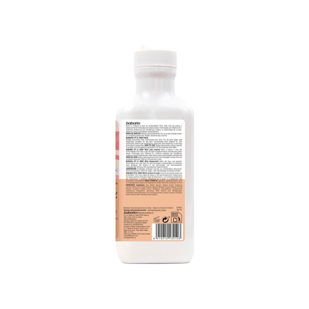 Leche-Corporal-Babaria-Body-Milk-Vit-E+-Frasco-X-500Ml-imagen-2