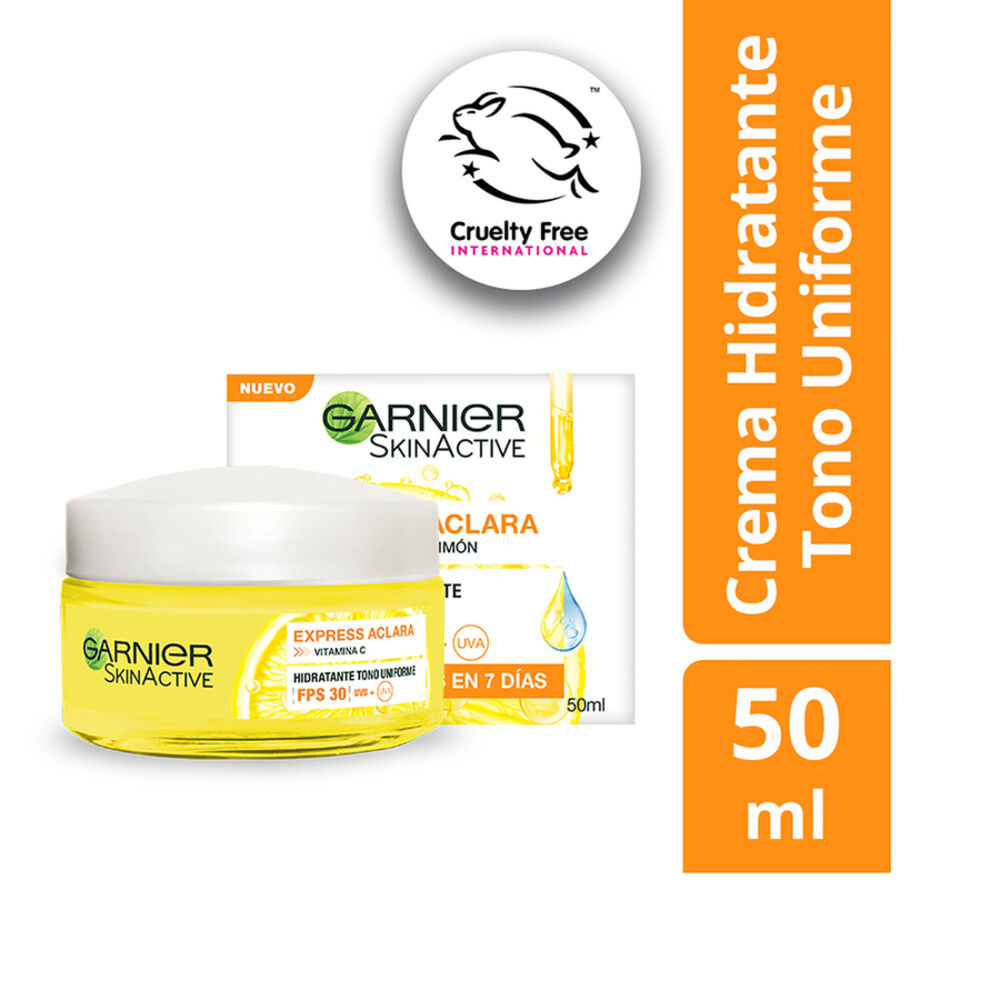Crema-Hidratante-Express-Aclara-Garnier-Skinactive-Vitamna-C-Y-Limon-Fps-30--Frasco-X-50mL-imagen-1