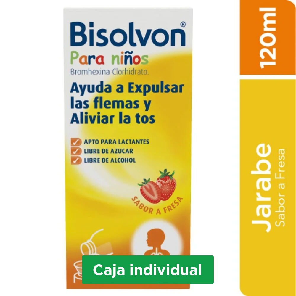 Bisolvon Niños Jarabe Sabor a Fresa Frasco X 120 mL