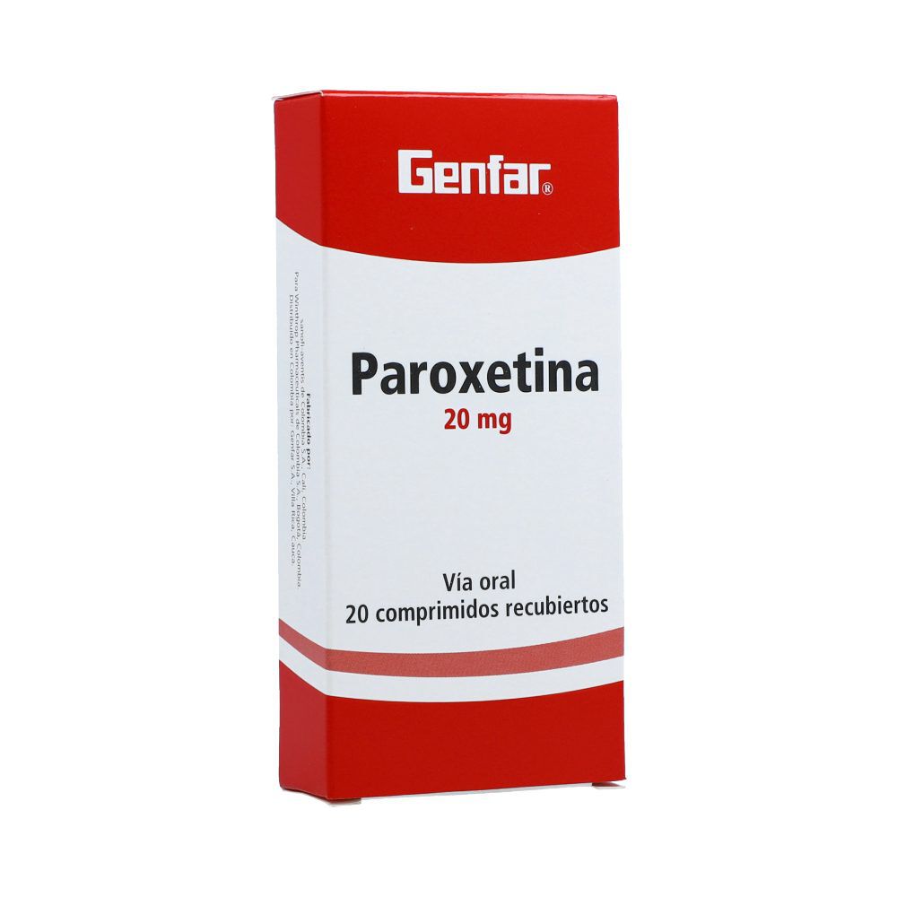Paroxetina Winthrop 20Mg Caja X 20 Tabletas