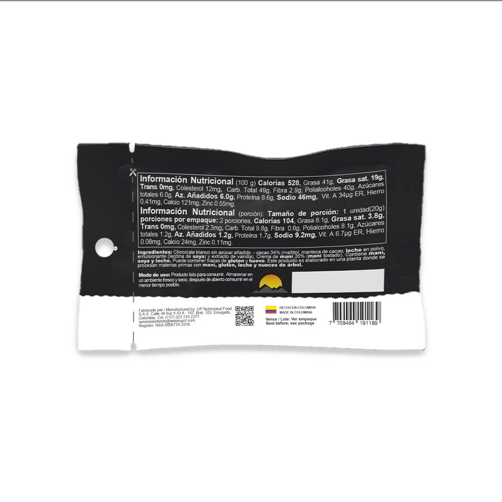 Choco-Snow-Up-Wakeup-Chocolate-Blanco-Relleno-Con-Crema-De-Mani-Sobre-X-40Gr-imagen-2