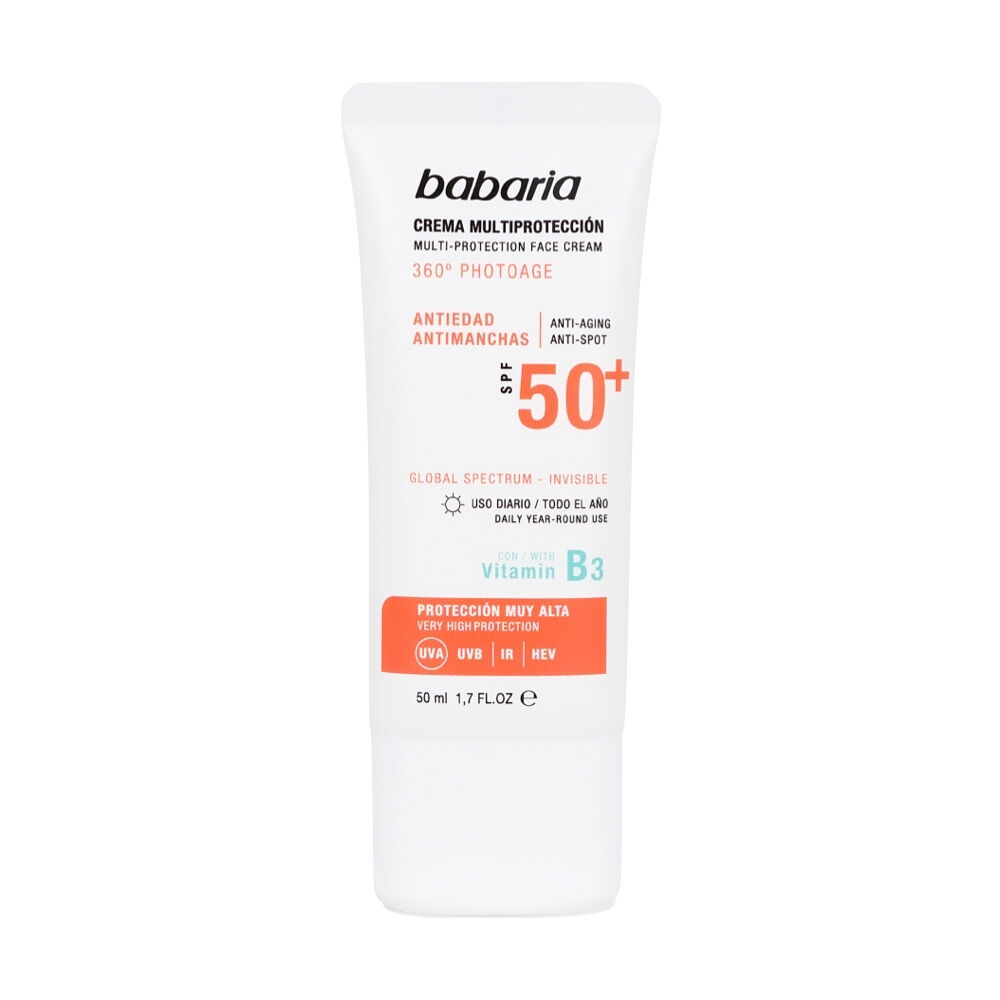 Crema-Multi-Proteccion-Babaria-Antiedad-Antimanchas-Spf-50-Tubo-X-50Ml-imagen-4