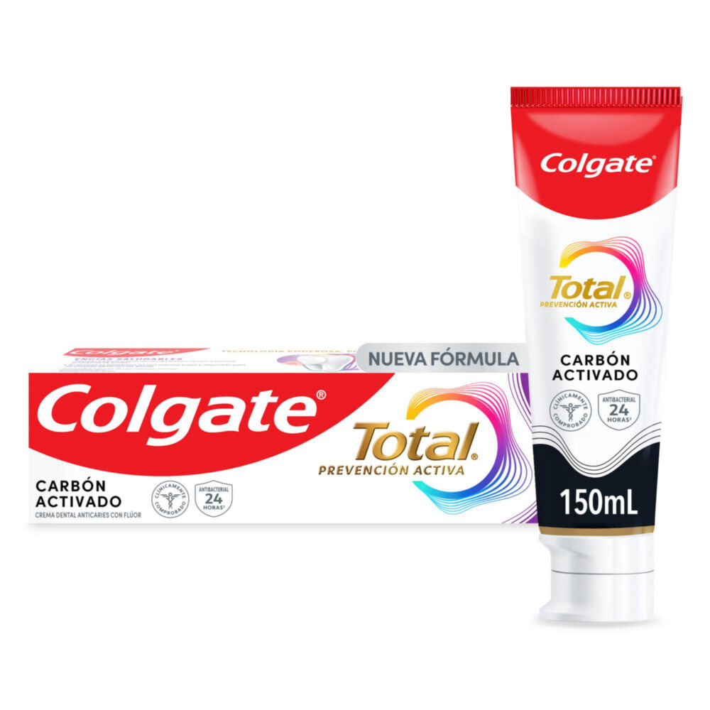 Crema Dental Colgate Total 12 Carbon Activado Tubo X 150Ml